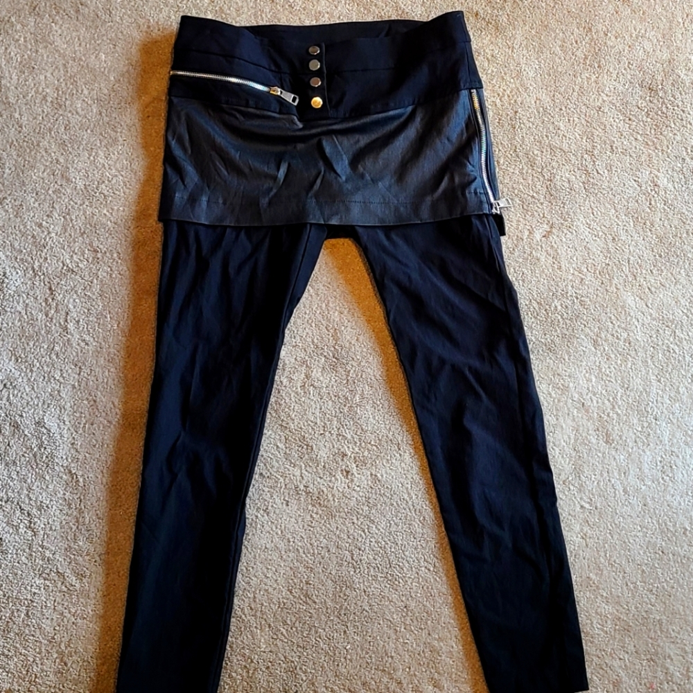 LUXE O La La Designer Couture Black Pants